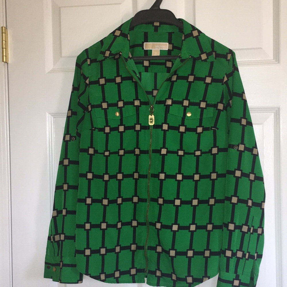 MICHAEL Michael Kors | Green utility blouse
